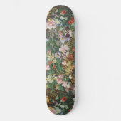 Vintage hübsche bunte Blumen Blumenmalerei Skateboard (Vorderseite)
