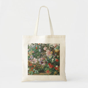 Vintage hübsche bunte Blumen Blumenmalerei Tragetasche