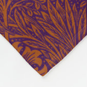 Vintage hübsche dunkorange lila Blumenmuster Fleecedecke (Ecke)