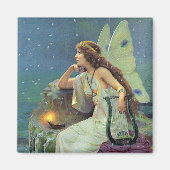 Vintage Hübsche Fee Harp Candle Ocean Magnet (Vorne)