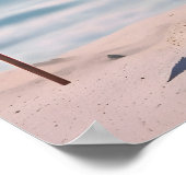 Vintage Hübsche Frauen sitzen am Strand Poster (Ecke)