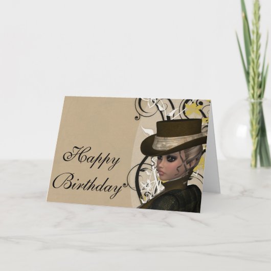 Vintage Hübsche Geburtstagskarte 1 Karte (Vorderseite)