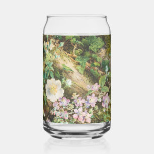 Vintage hübsche Petunien Blumen Blumenmalerei Dosenglas
