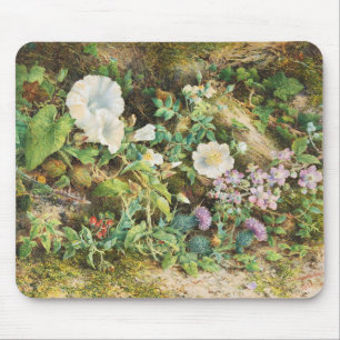 Vintage hübsche Petunien Blumen Blumenmalerei Mousepad