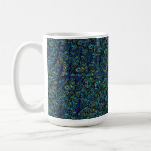 Vintage-hübsche Pfauenfeder Tapete Kaffeetasse