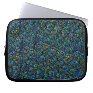 Vintage-hübsche Pfauenfeder Tapete Laptopschutzhülle
