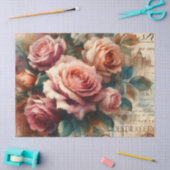 Vintage Hübsche Rose und botanische Collage Decoup Seidenpapier (Basteln)