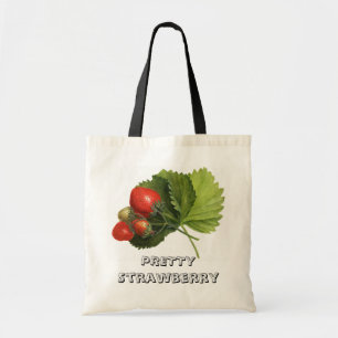 Vintage Hübsche Strawberry Illustration Personalis Tragetasche