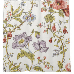 Vintage-hübsches Blumenranken-Blumenmuster Duschvorhang
