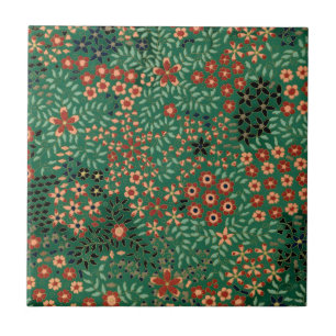 Vintage hübsches japanisches Blumenmuster Fliese