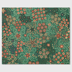 Vintage hübsches japanisches Blumenmuster Geschenkpapier