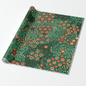 Vintage hübsches japanisches Blumenmuster Geschenkpapier (Ungerollt)