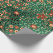 Vintage hübsches japanisches Blumenmuster Geschenkpapier (Ecke)