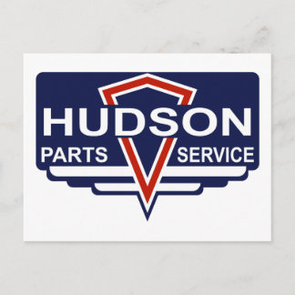 Vintage-Hudson-Ersatzteilschild Postkarte