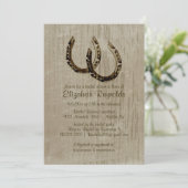 Vintage Hufeisen Bridal Dusche Einladungen (Stehend Vorderseite)