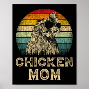 Vintage Huhn Mama Hühnerliebhaber Mama Muttertag  Poster