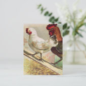 Vintage Hühner aus der Vintagen Ostern Postkarte (Stehend Vorderseite)