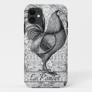 Vintage-Hühner-Illustration iPhone 11 Hülle