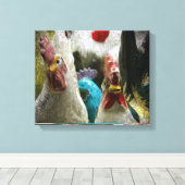 Vintage Hühner Leinwanddruck (Insitu (Holzboden))