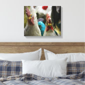 Vintage Hühner Leinwanddruck (Insitu (Schlafzimmer))