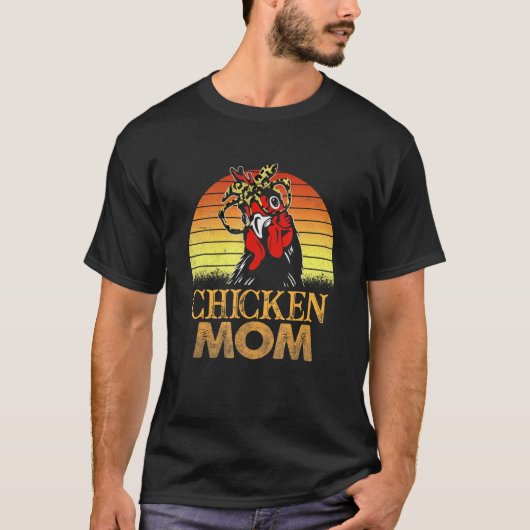 Vintage Hühner-Mama T-Shirt (Vorderseite)