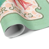 Vintage Hühner mit Ostereier Gruß Geschenkpapier (Rolleneckpunkt)