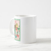 Vintage Hühner mit Ostereier Gruß Kaffeetasse (Vorderseite Links)