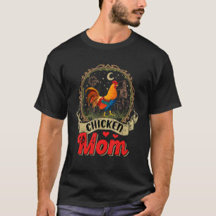 Vintage Hühner-Mutter-Kostüm Huhn Bauer Familie T-Shirt