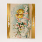 Vintage Hühner Ostern Urlaub Puzzle (Vertikal)