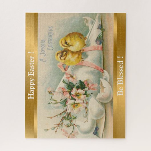 Vintage Hühner Ostern Urlaub Puzzle (Vertikal)