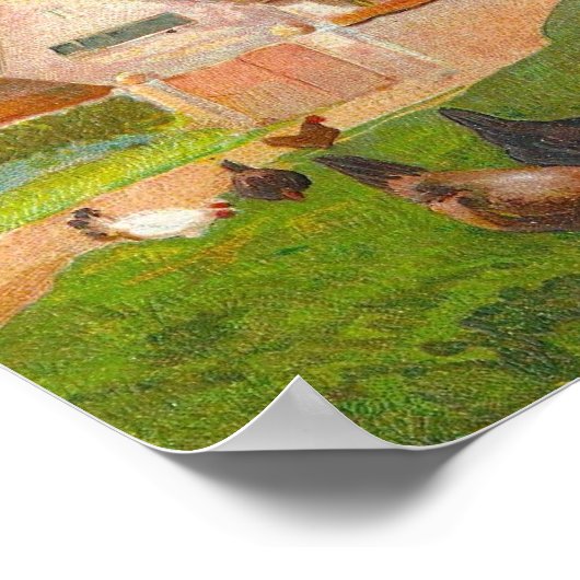 Vintage Hühner Poster (Ecke)