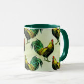 Vintage Hühner-Tasse Tasse (VorderseiteRechts)