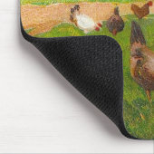 Vintage Hühner und Zuhause Mousepad (Ecke)