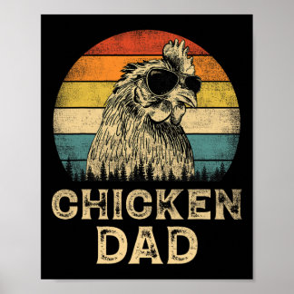Vintage Hühner-Vater Hühnerliebhaber Daddy Father& Poster