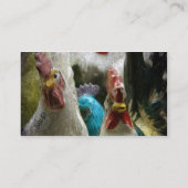 Vintage Hühner Visitenkarte (Rückseite)