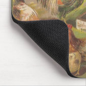 Vintage Hühnerfamilie Mousepad (Ecke)