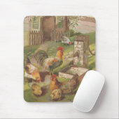 Vintage Hühnerfamilie Mousepad (Mit Mouse)