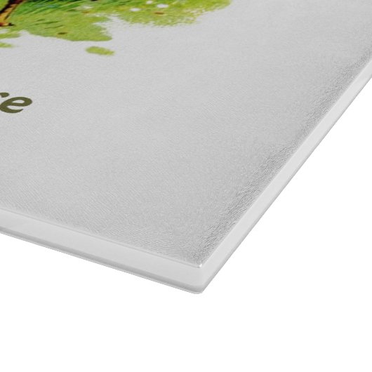 Vintage Hühnerfamilie. Ostergeschenktafel Schneidebrett (Ecke)