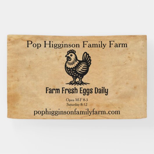 Vintage Hühnerfarm Banner (Horizontal)