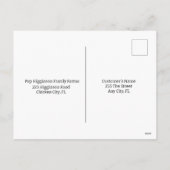 Vintage Hühnerfarm Feiertagspostkarte (Rückseite)