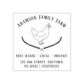 Vintage Hühnerfarm - Karton mit frischen Eiern Gummistempel (Prägung)