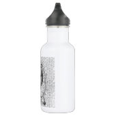 Vintage Hühnerillustration Edelstahlflasche (Rechts)