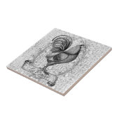 Vintage Hühnerillustration Fliese (Seite)