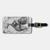 Vintage Hühnerillustration Gepäckanhänger (Vorderseite horizontal)