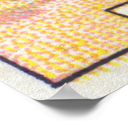 Vintage HühnerPrint Poster (Ecke)