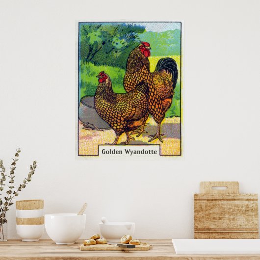 Vintage HühnerPrint Poster (Küche)