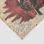 Vintage Hühnerroster-Farm Seidenpapier (Ausschnitt)