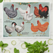 Vintage Hühnerzucht  Geschirrtuch (Gefaltet)
