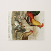 Vintage Huhnfamilienillustration Puzzle (Horizontal)