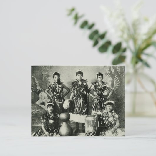 Vintage Hula Postkarte (Stehend Vorderseite)